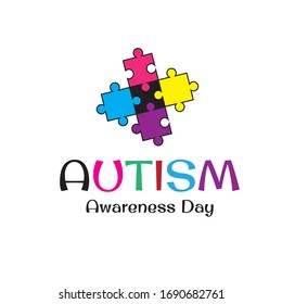 illustration,banner or poster of World autism awareness day.