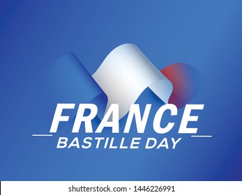 
Illustration,card,banner or poster for French National Day,Happy Bastille Day.