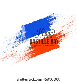 Illustration,Card,Banner Or Poster For The French National Day.Happy Bastille Day.