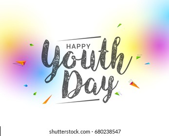 illustration,card,banner or poster for international youth day.