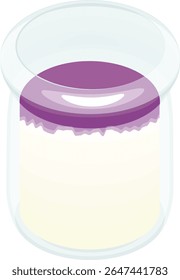 illustration:Cheese milk pudding Bottle.Full Color Clip Arts.