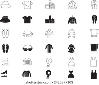 Illustration-Fashion icons, a stylish and modern design in high-quality JPG. Perfect for digital and print media.