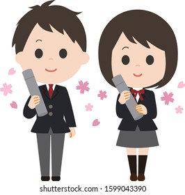 As for the illustration,Graduation students.