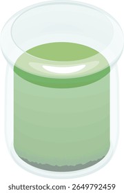 illustration:green tea pudding Bottle.Full Color Clip Arts.