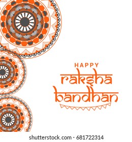 Illustration,greeting card with decorated rakhi for festival of raksha bandhan.