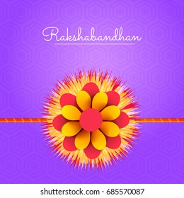 Illustration,greeting card of decorative rakhi for raksha bandhan background.