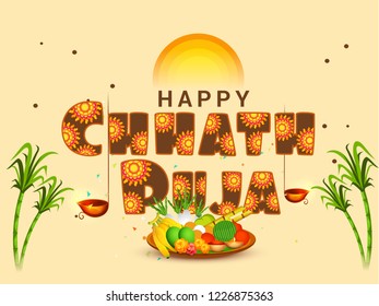Illustration,Greeting Card Design For Festival Of Chhath Parv.