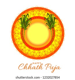Illustration,Greeting Card Design For Festival Of Chhath Puja.