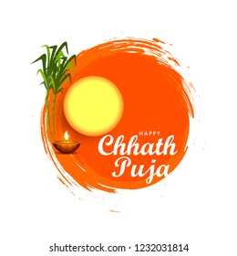 Illustration,Greeting Card Design For Festival Of Chhath Puja.