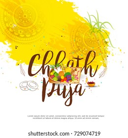 Illustration,Greeting Card Design For Festival Of Chhath Parv.
