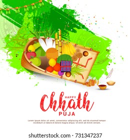 Illustration,Greeting Card Design For Festival Of Chhath Parv.