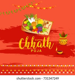 Illustration,Greeting Card Design For Festival Of Chhath Parv.