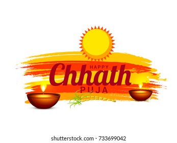 Illustration,Greeting Card Design For Festival Of Chhath Parv.