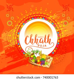 Illustration,Greeting Card Design For Festival Of Chhath Parv.