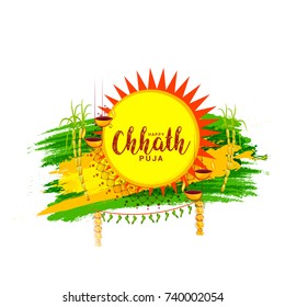 Illustration,Greeting Card Design For Festival Of Chhath Parv.