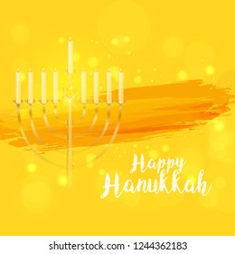 
Illustration,Greeting Card Or Invitation Card Design Happy Hanukkah.