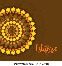 Illustration,Greeting Card For Islamic New Year.