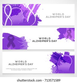 Illustration,Header Or Banner Of World Alzheimer's Day.