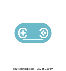 illustrationillustration of game controller  of game controller icon with blue base color on white background. Brand logo idea that moves in the world of games or children's games with the initials CC