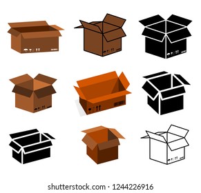 Illustration.paper Gift. Box icon set.Simple Set of Abstract Product Related Vector Line Icons.3D hexagonal shape is a geometric shape on a white background .Abstract. Square shape. Icon. Company logo