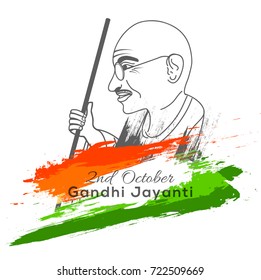 Illustrationposter Banner Gandhi Jayanti Background Stock Vector ...