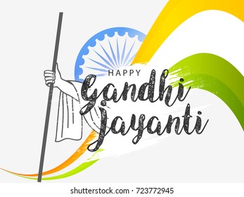 Illustration,Poster Or Banner Of Gandhi Jayanti Background.