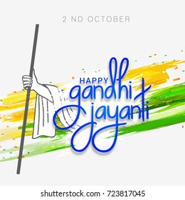 Illustration,Poster Or Banner Of Gandhi Jayanti Background.