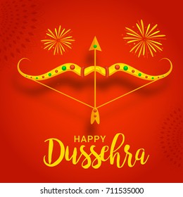 Illustration,Poster Or Banner For Indian Festival Of Dussehra.