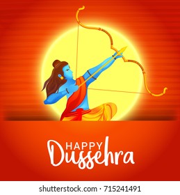 Illustration,Poster Or Banner For Indian Festival Of Dussehra.