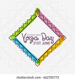 Illustration,Poster Or Banner Of International Yoga Day.