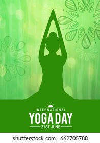 Illustration,Poster Or Banner Of International Yoga Day.