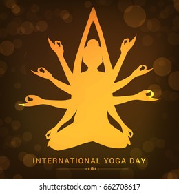 Illustration,Poster Or Banner Of International Yoga Day.