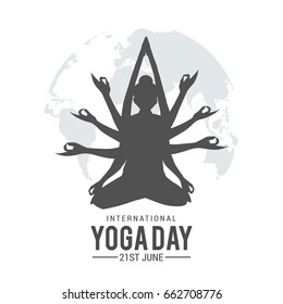 Illustration,Poster Or Banner Of International Yoga Day.