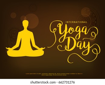 Illustration,Poster Or Banner Of International Yoga Day.