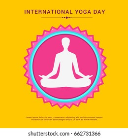 Illustration,Poster Or Banner Of International Yoga Day.