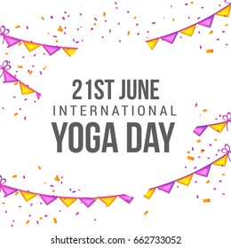 Illustration,Poster Or Banner Of International Yoga Day.