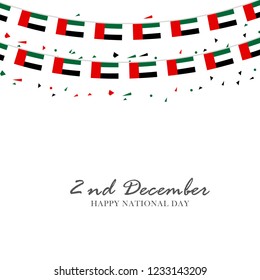 Illustration,Poster Or Banner For National Day Of UAE Celebration.