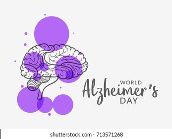 Illustration,Poster Or Banner Of World Alzheimer's Day.