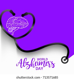 Illustration,Poster Or Banner Of World Alzheimer's Day.