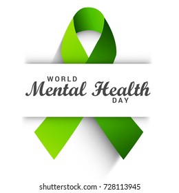 Illustration,Poster Or Banner Of World Mental Health Day.