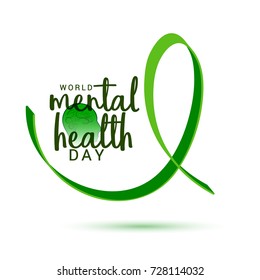 Illustration,Poster Or Banner Of World Mental Health Day.