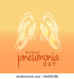 Illustration,Poster Or Banner Of World Pneumonia Day.
