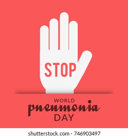 Illustration,Poster Or Banner Of World Pneumonia Day.