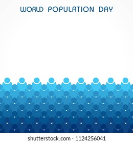 Illustration,Poster Or banner for World Population day Greeting