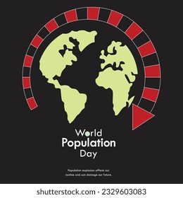 Illustration,Poster Or banner Of World Population day.