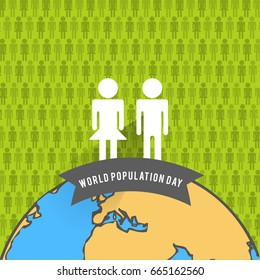 Illustration,Poster Or banner Of World Population day.