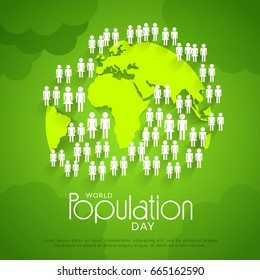 Illustration,Poster Or banner Of World Population day.