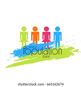 Illustration,Poster Or banner Of World Population day.