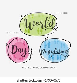 Illustration,Poster Or banner Of World Population day.