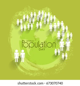 Illustration,Poster Or banner Of World Population day.